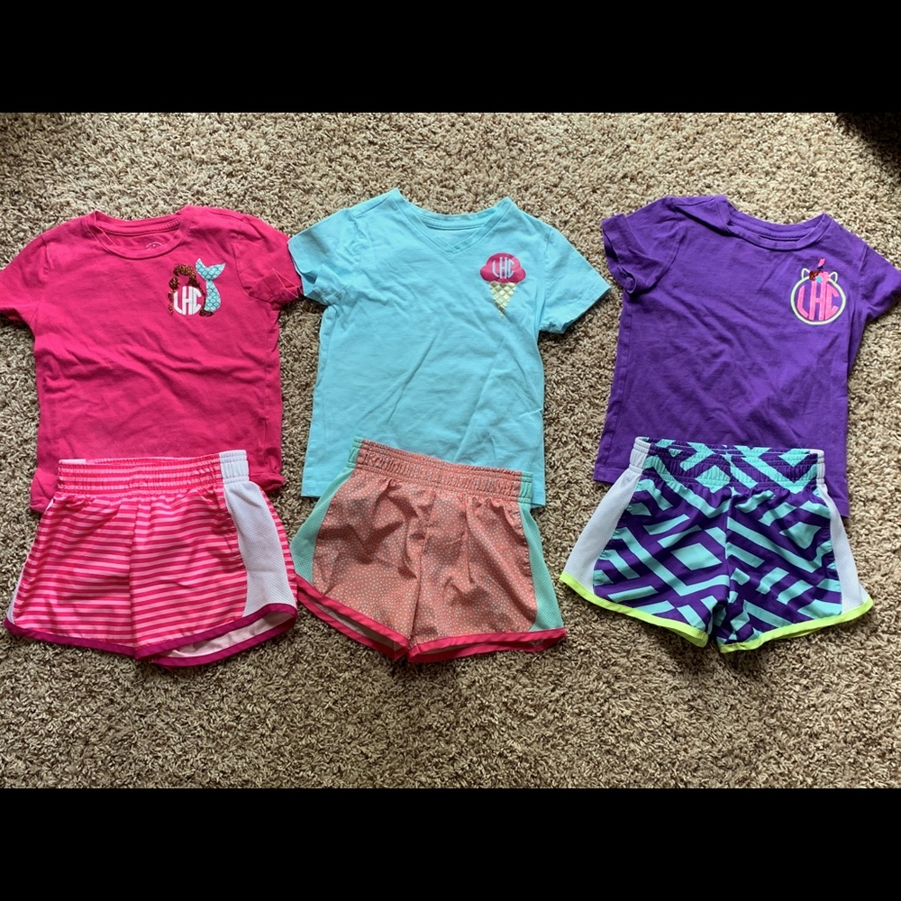 Three sets of LHC monogrammed outfits Size 4/5